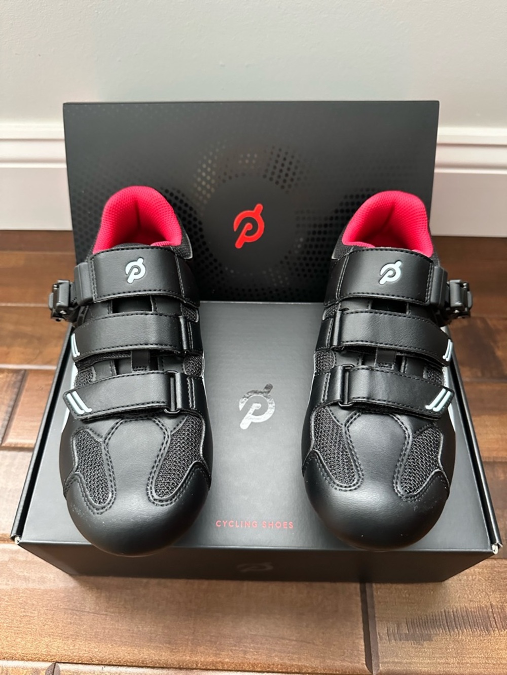 Peloton Black Sneakers with Pink Interior